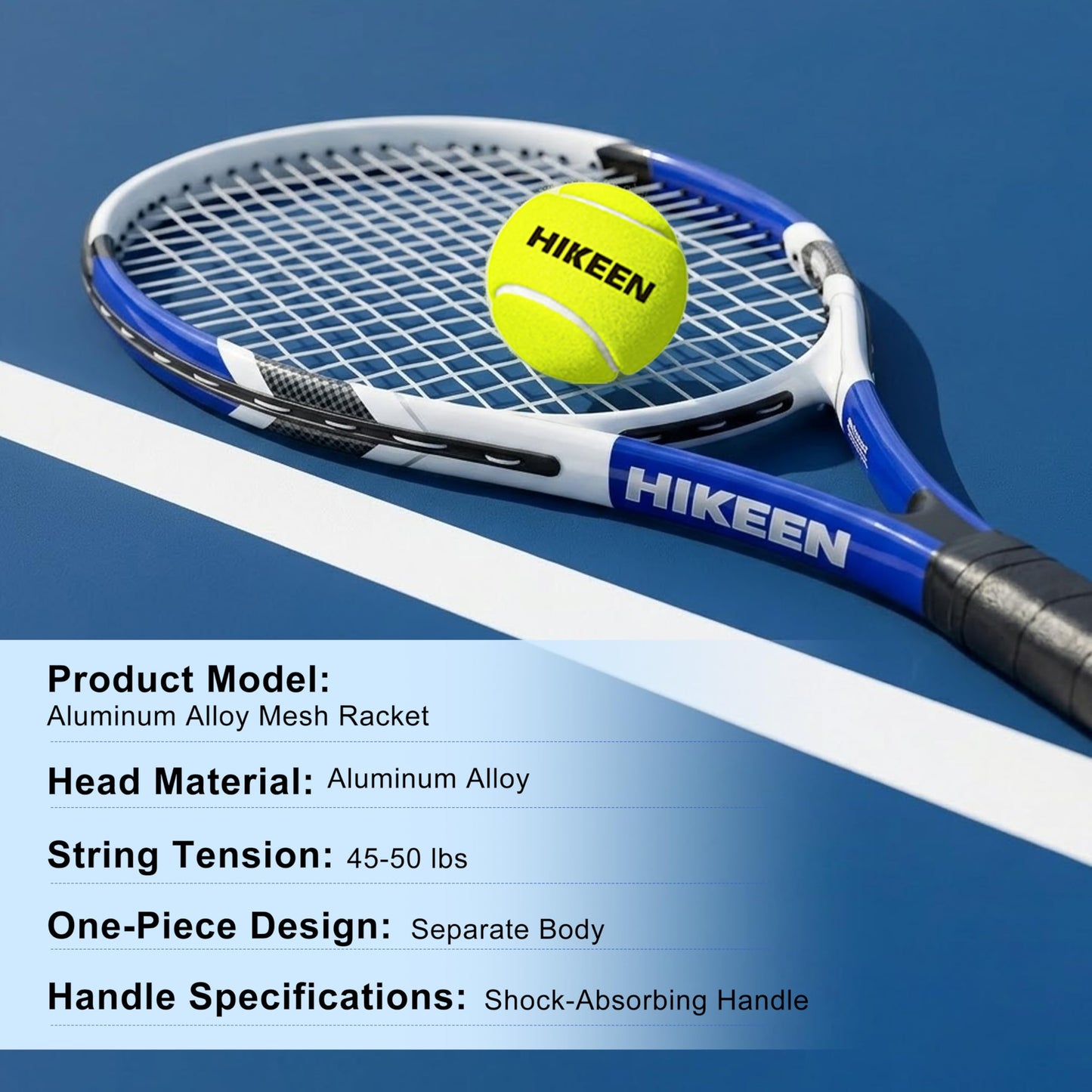 Hikeen Premium Tennis Trainer Rebound with Metal Base,Portable Solo Tennis Trainer Set with 3 Highly Elastic String Balls,Tennis Practice Equipment for Adult Kids an Beginners - Tennis Mindset