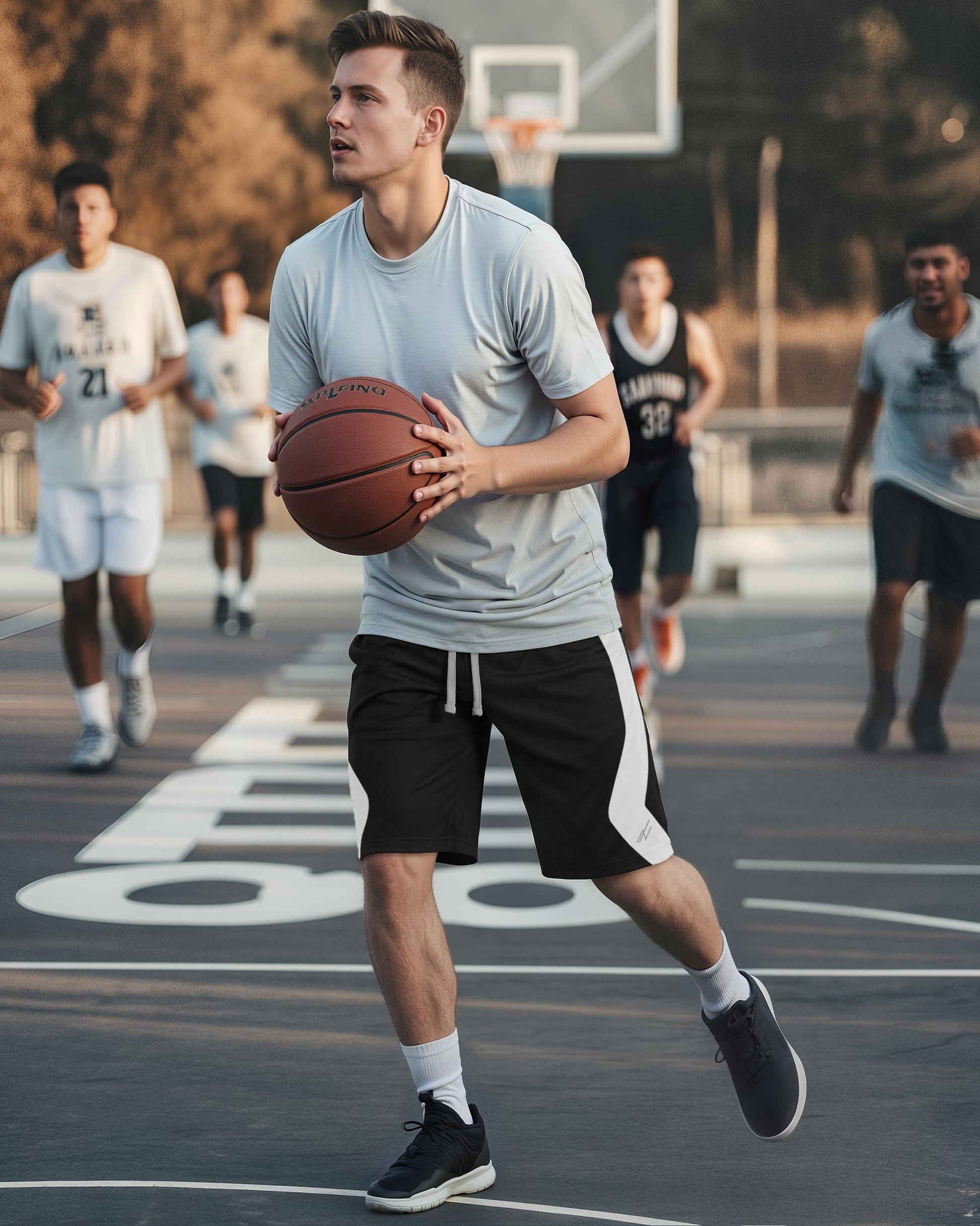 Breathable Mesh Mens Athletic Shorts Loose-Fit Quick Dry Running Gym Shorts - Tennis Mindset