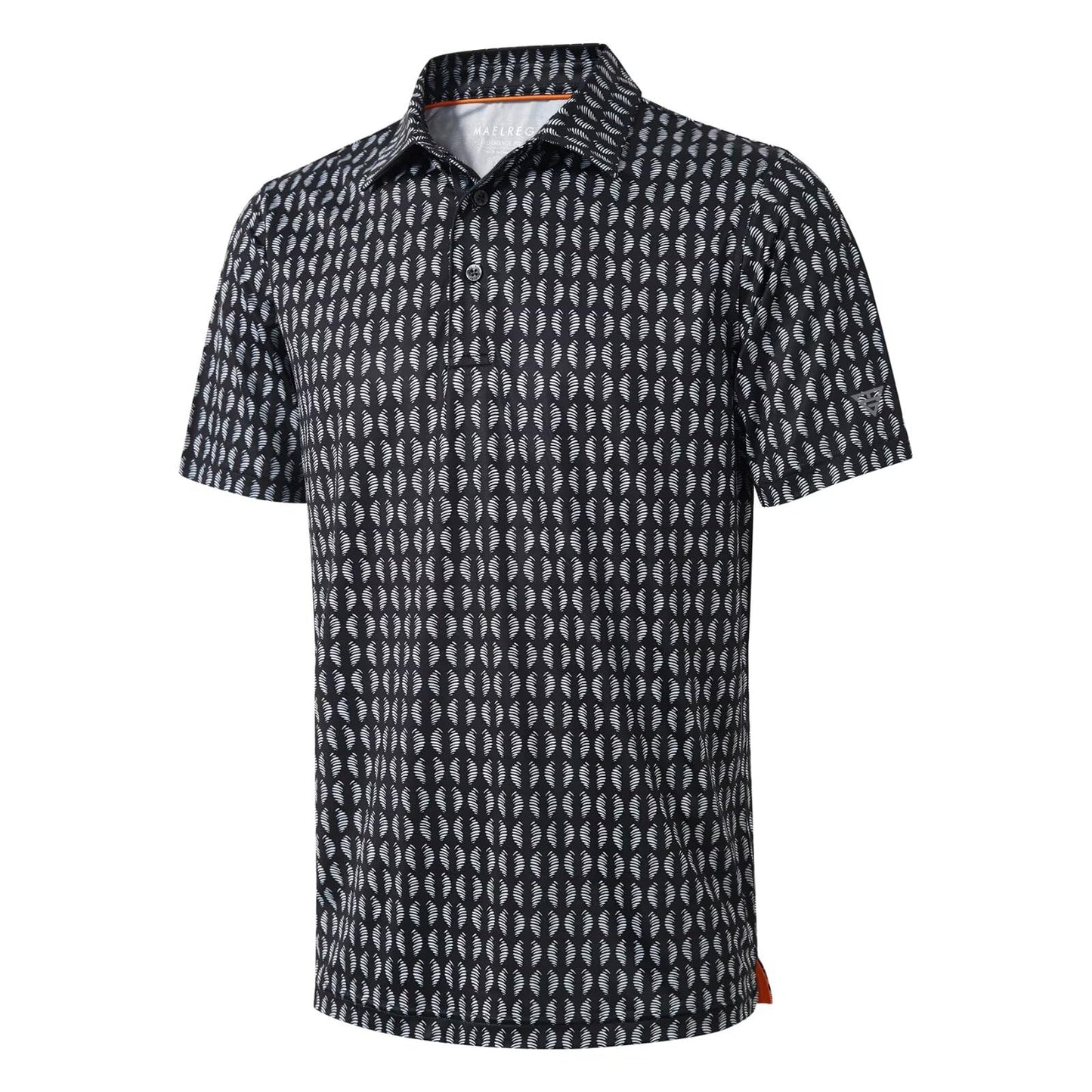 Golf Shirts for Men Dry Fit Short Sleeve Print Performance Moisture Wicking Polo Shirt - Tennis Mindset