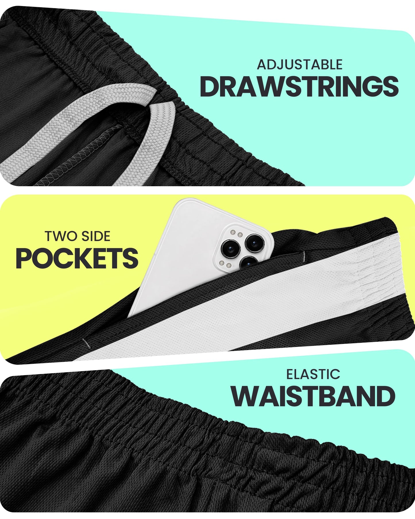 Breathable Mesh Mens Athletic Shorts Loose-Fit Quick Dry Running Gym Shorts - Tennis Mindset
