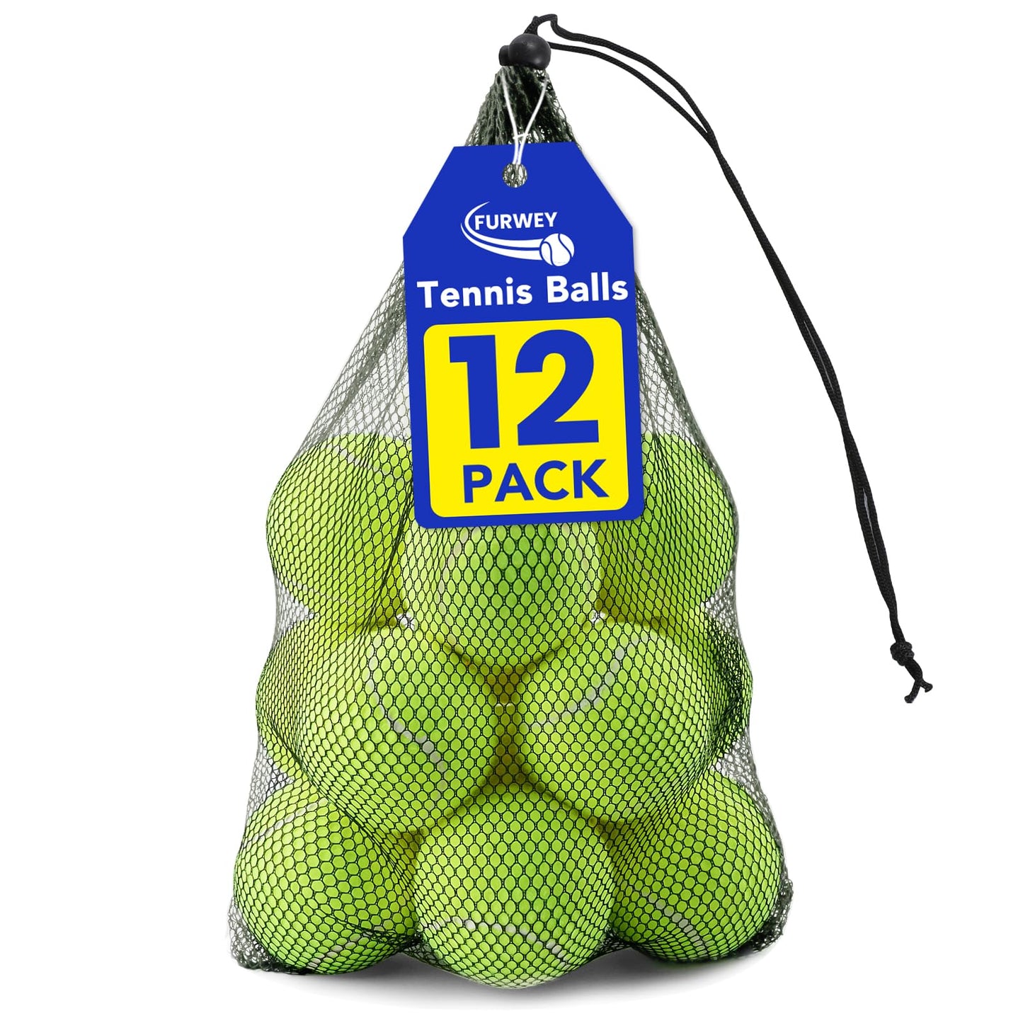 FURWEY Tennis Ball,6/12/24/36/40/80P Training Balls,Dog Balls with Mesh Bag