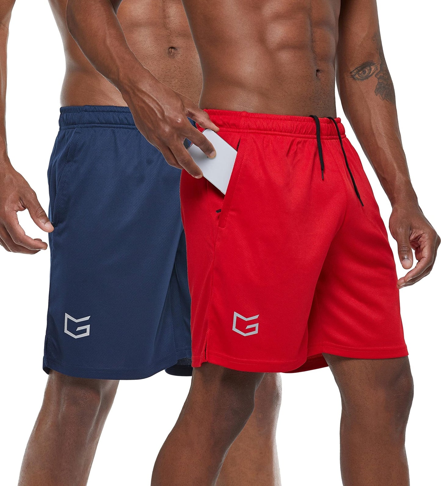 G Gradual Men's 7" Workout Running Shorts Quick Dry Lightweight Gym Shorts with Zip Pockets - Tennis Mindset