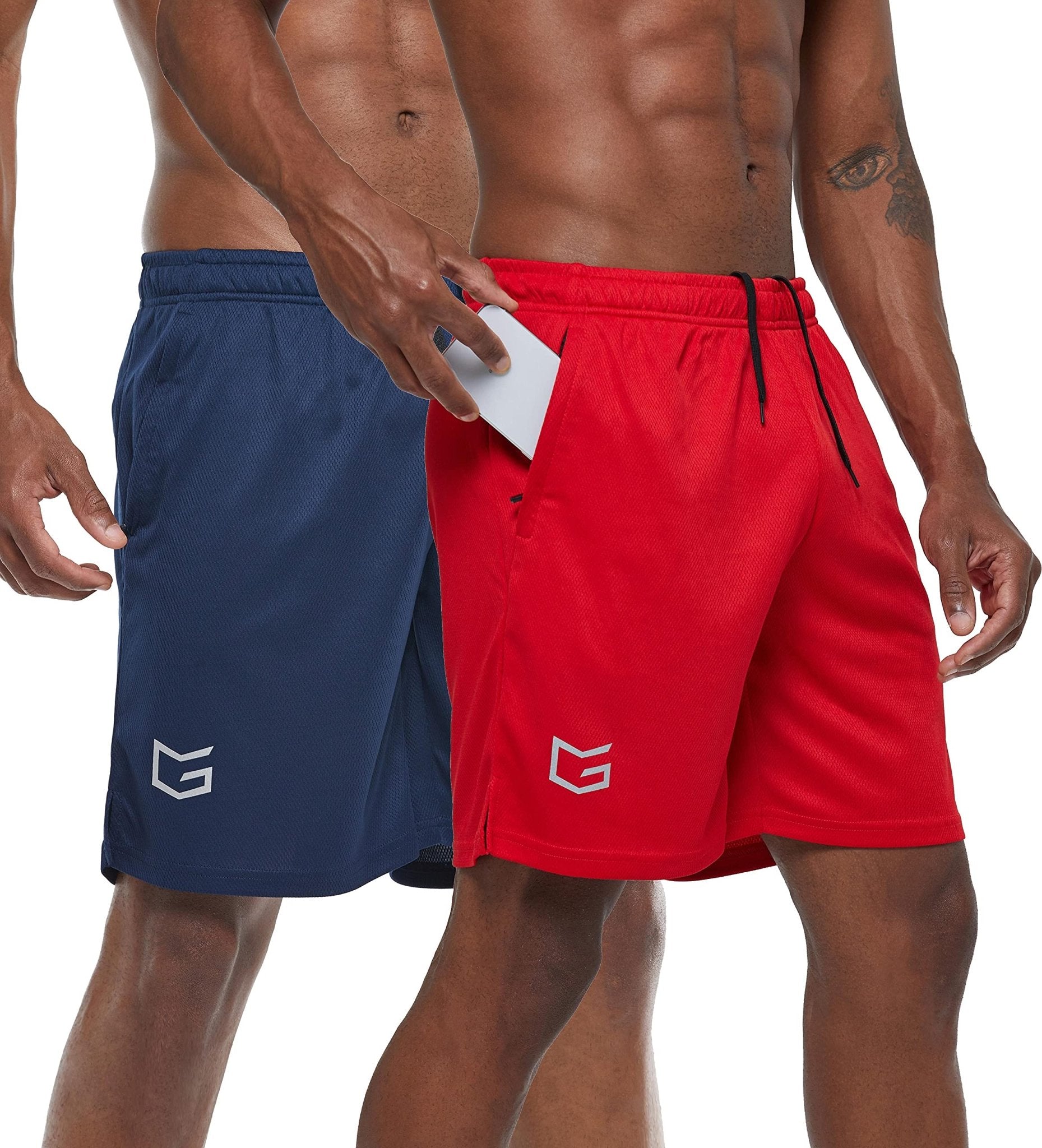G Gradual Men's 7" Workout Running Shorts Quick Dry Lightweight Gym Shorts with Zip Pockets - Tennis Mindset