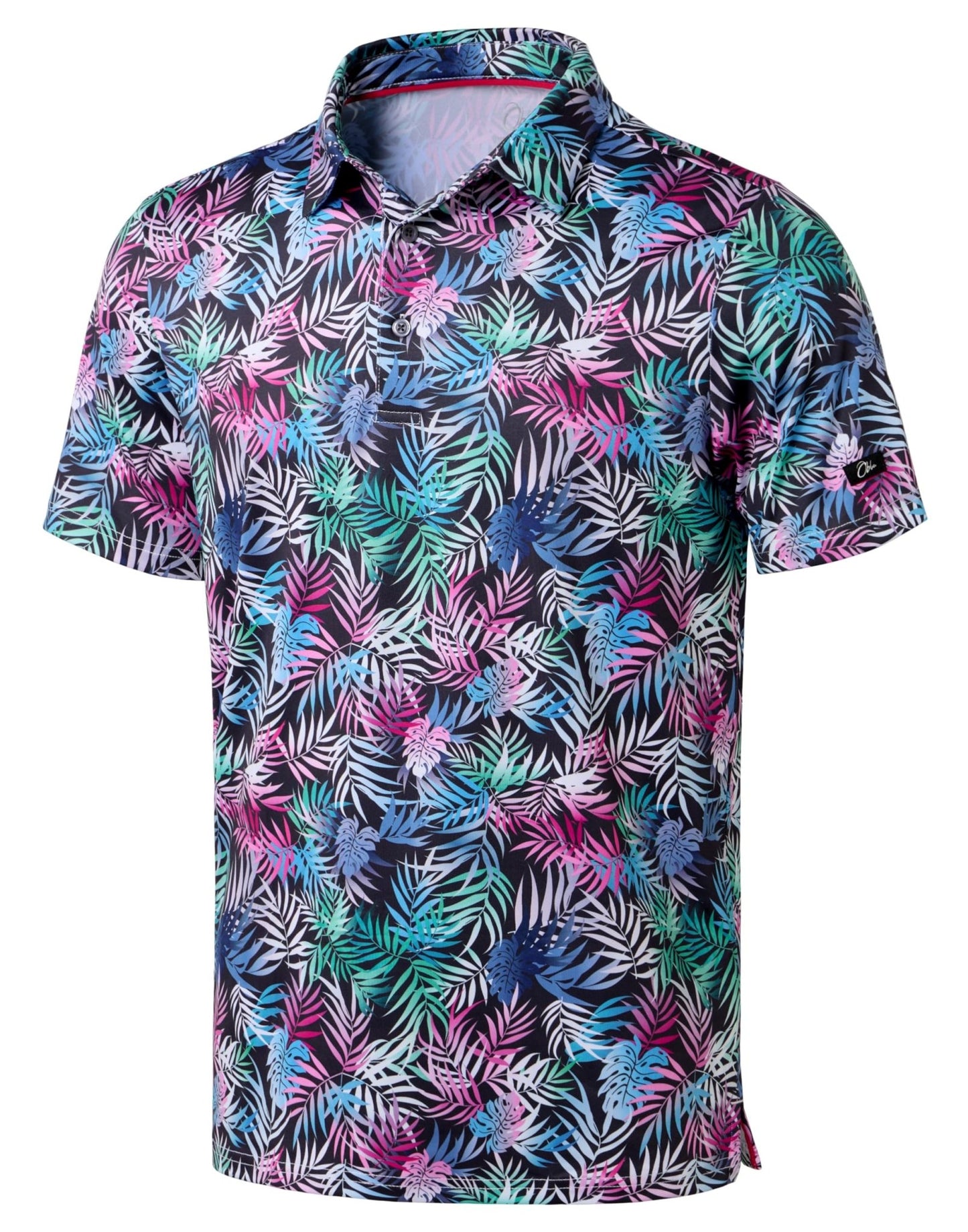 Obla Men's Golf Polo Shirts Print Short Sleeve Dry Fit Collared Shirt - Tennis Mindset