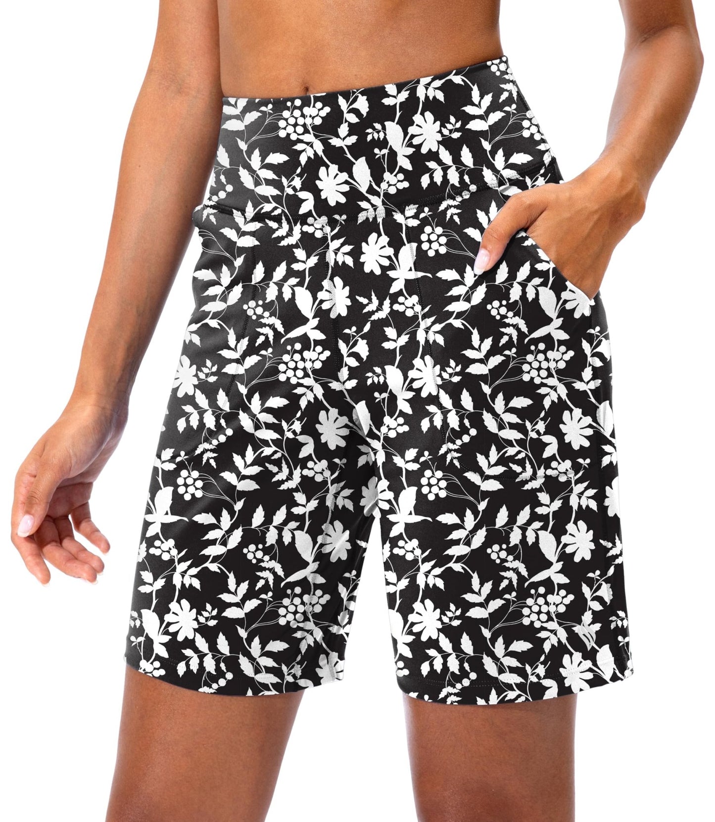 SANTINY Bermuda Shorts for Women with Pockets Athletic Workout Shorts - Tennis Mindset