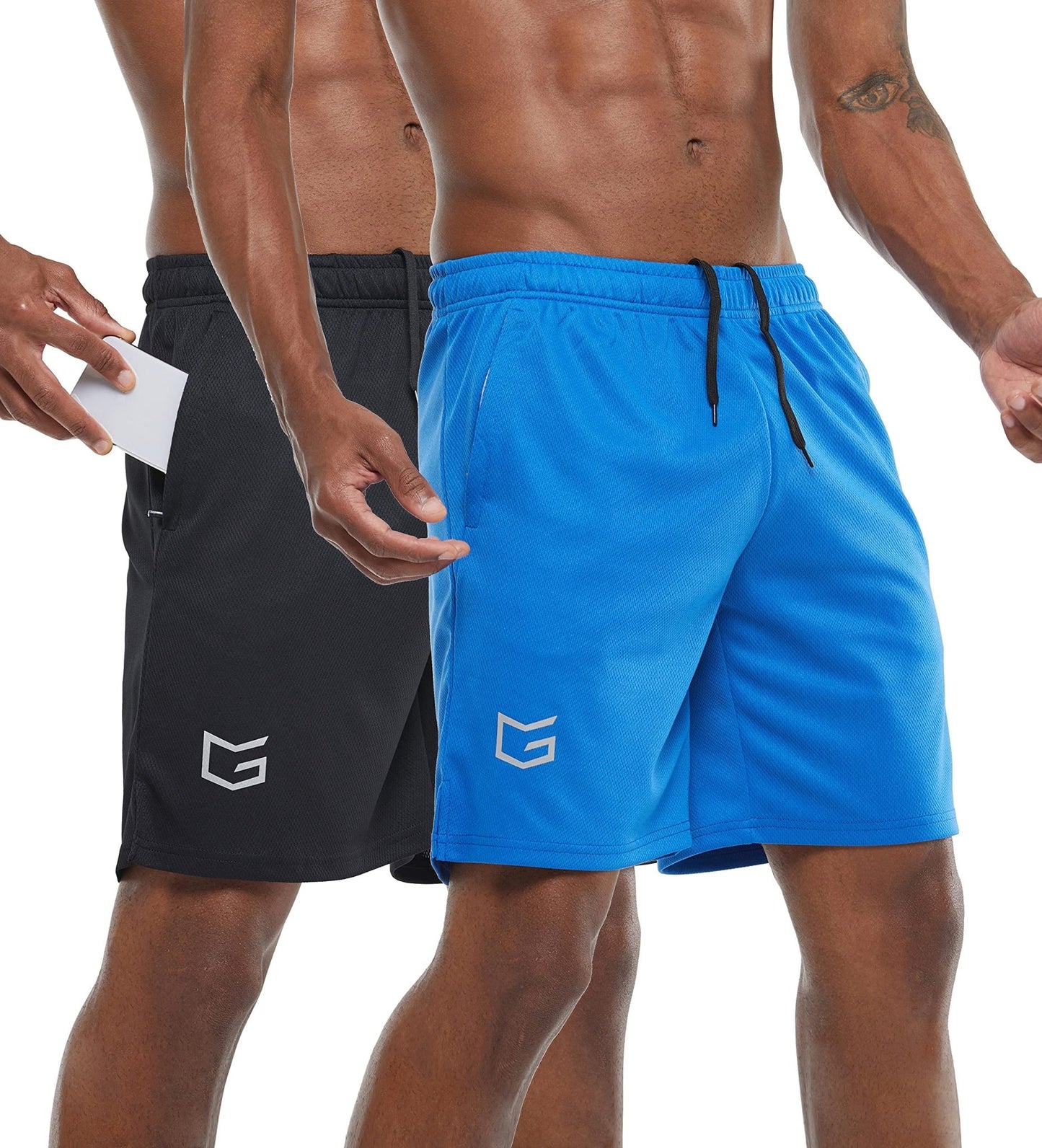 G Gradual Men's 7" Workout Running Shorts Quick Dry Lightweight Gym Shorts with Zip Pockets - Tennis Mindset