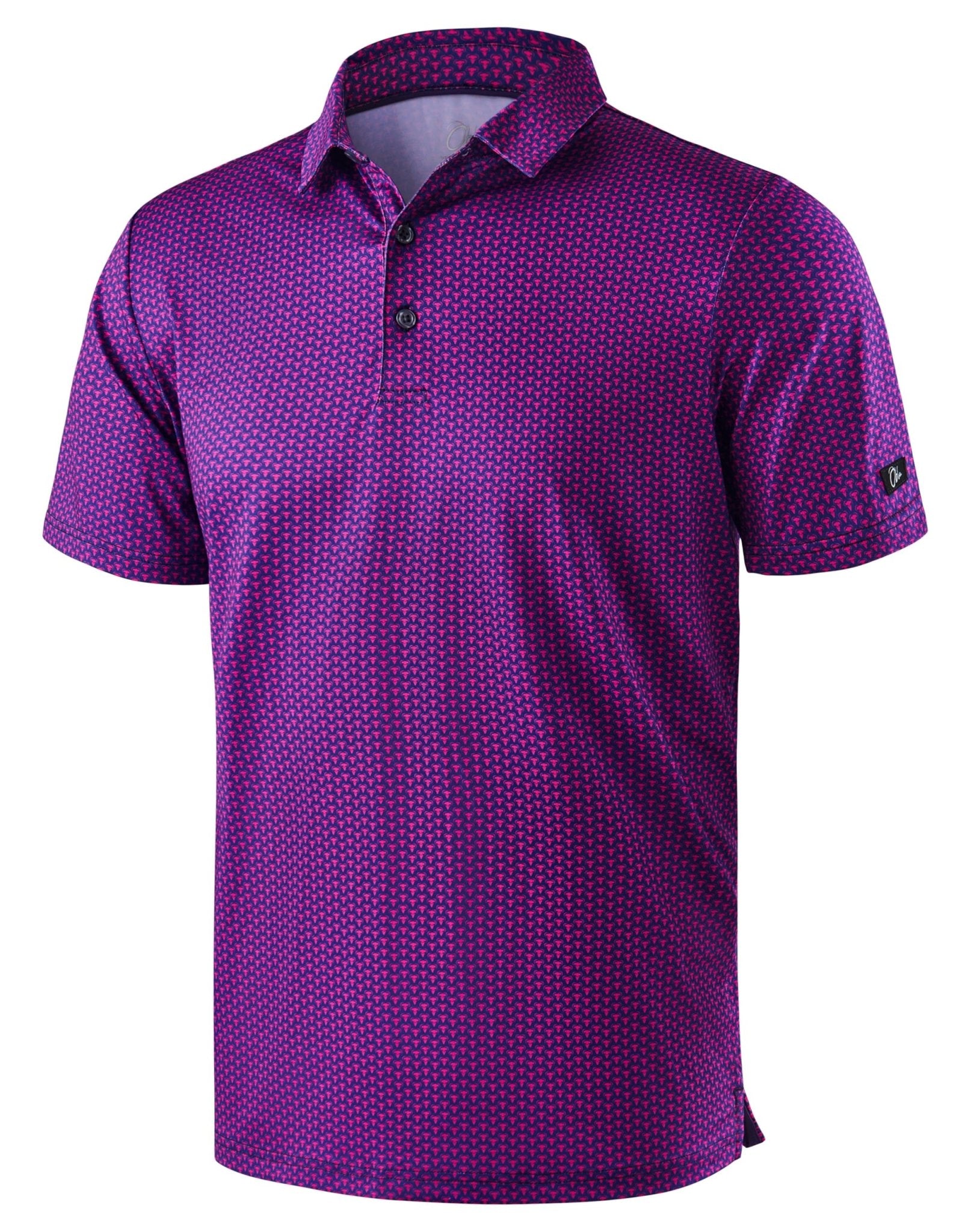 Obla Men's Golf Polo Shirts Print Short Sleeve Dry Fit Collared Shirt - Tennis Mindset