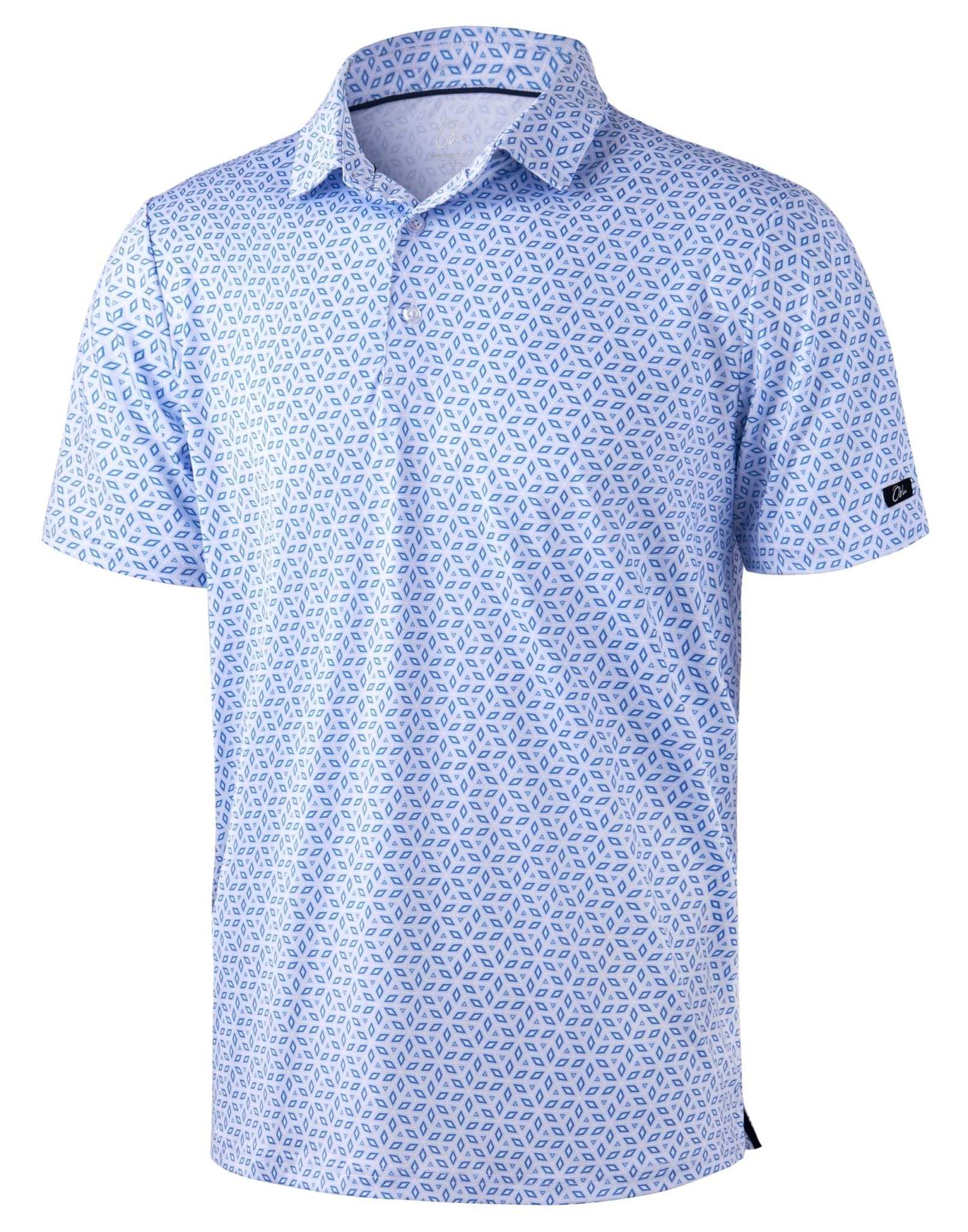 Obla Men's Golf Polo Shirts Print Short Sleeve Dry Fit Collared Shirt - Tennis Mindset