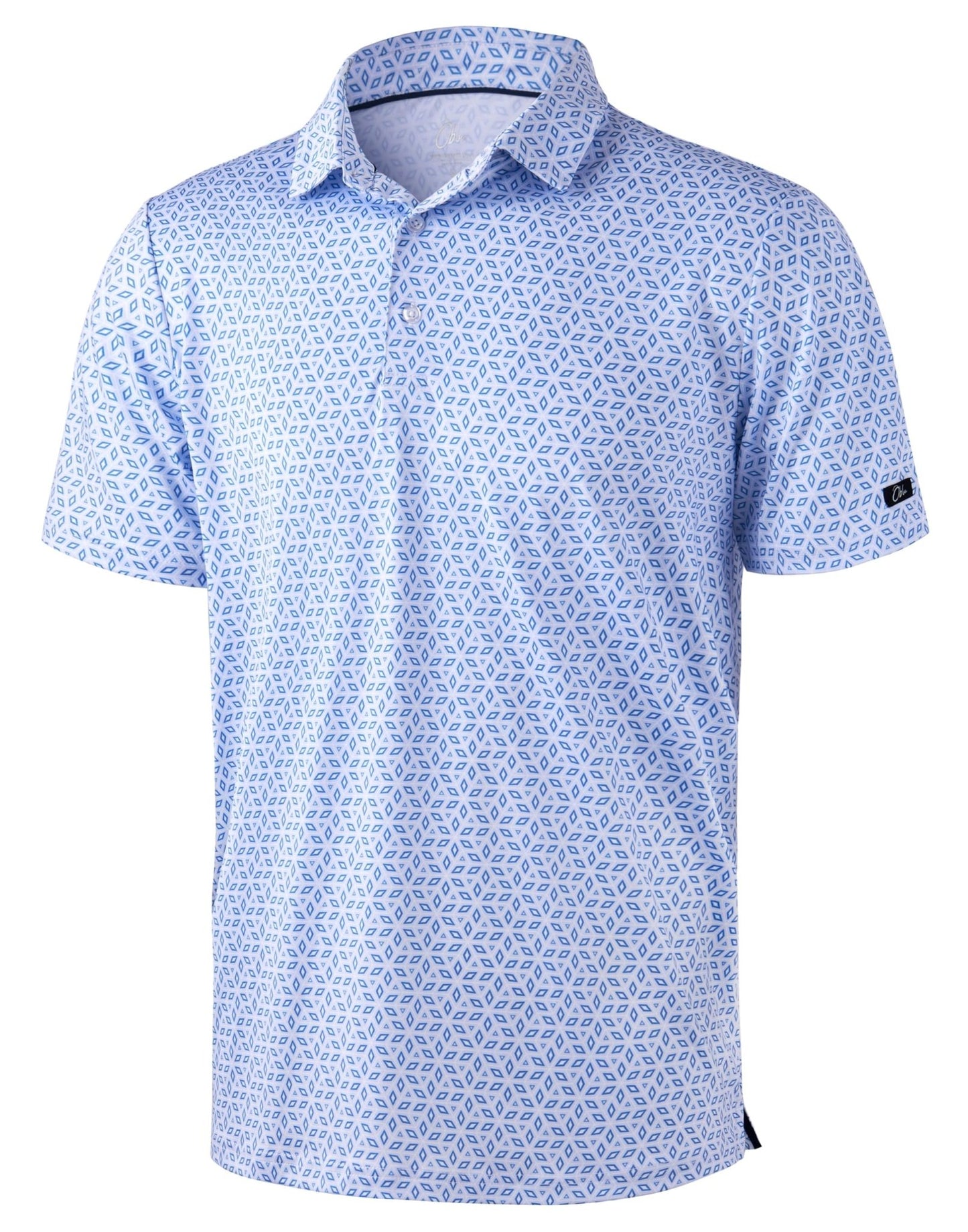 Obla Men's Golf Polo Shirts Print Short Sleeve Dry Fit Collared Shirt - Tennis Mindset