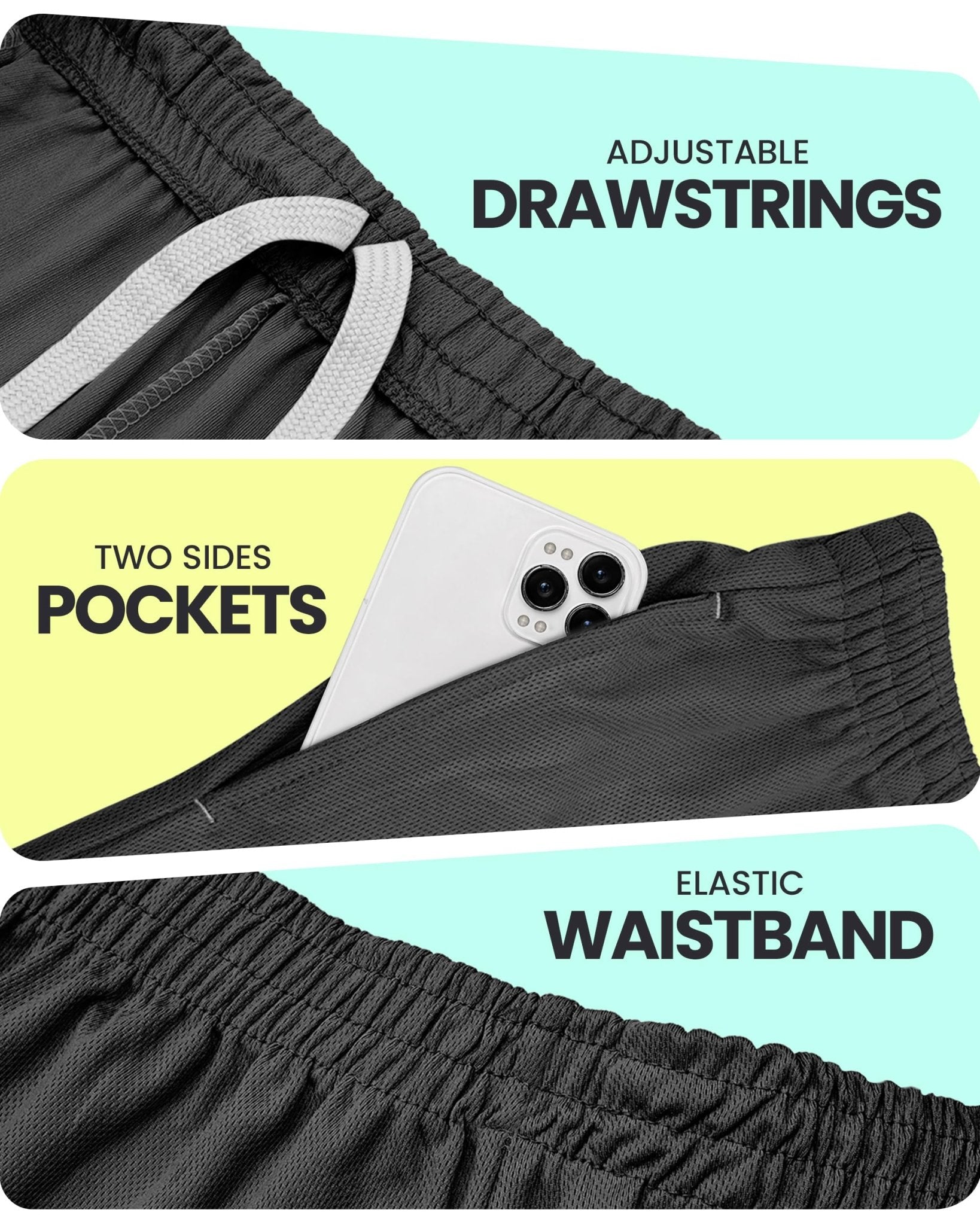 Breathable Mesh Mens Athletic Shorts Loose-Fit Quick Dry Running Gym Shorts - Tennis Mindset