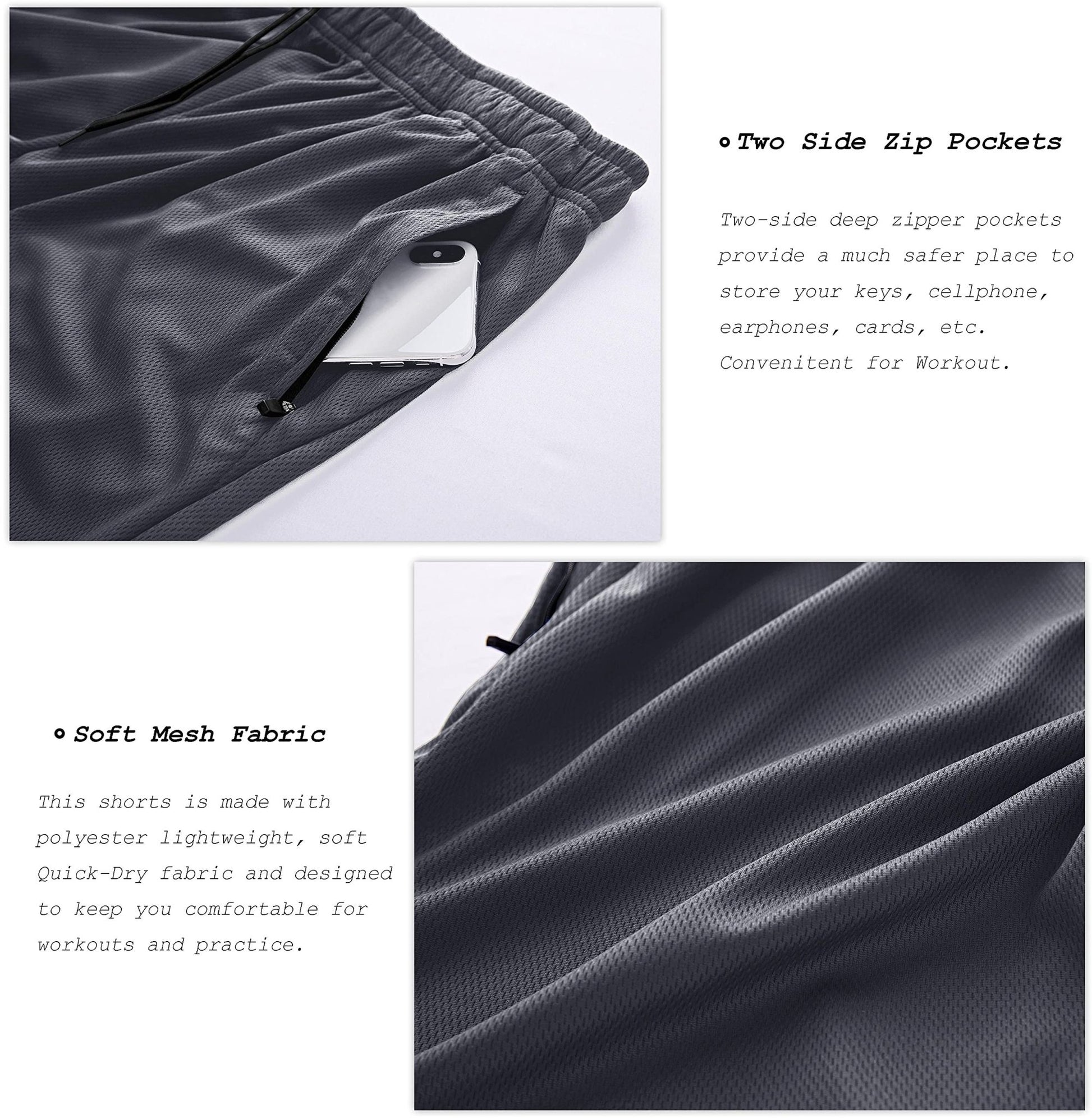 G Gradual Men's 7" Workout Running Shorts Quick Dry Lightweight Gym Shorts with Zip Pockets - Tennis Mindset