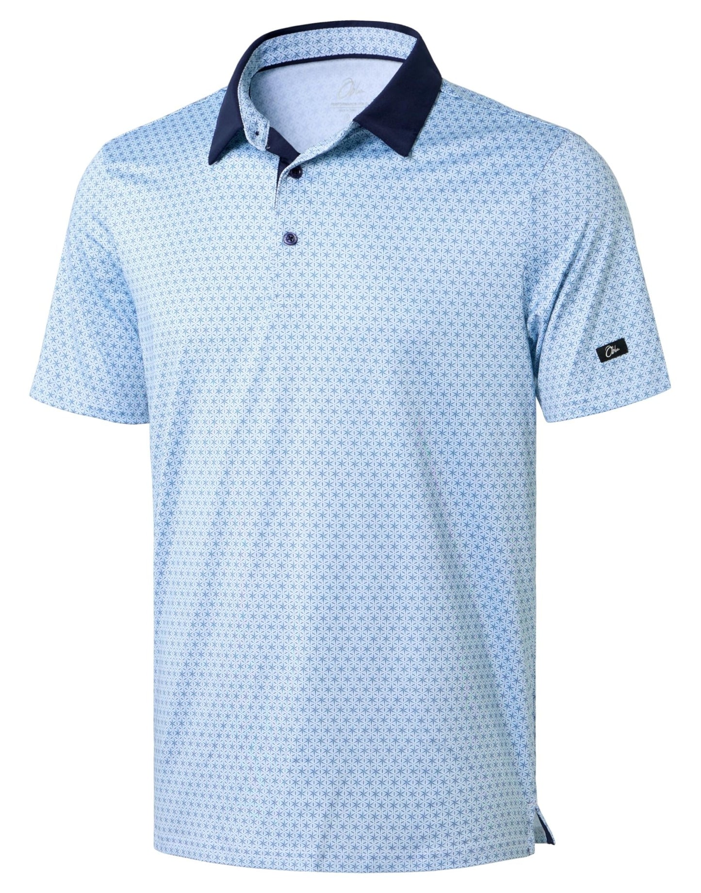 Obla Men's Golf Polo Shirts Print Short Sleeve Dry Fit Collared Shirt - Tennis Mindset