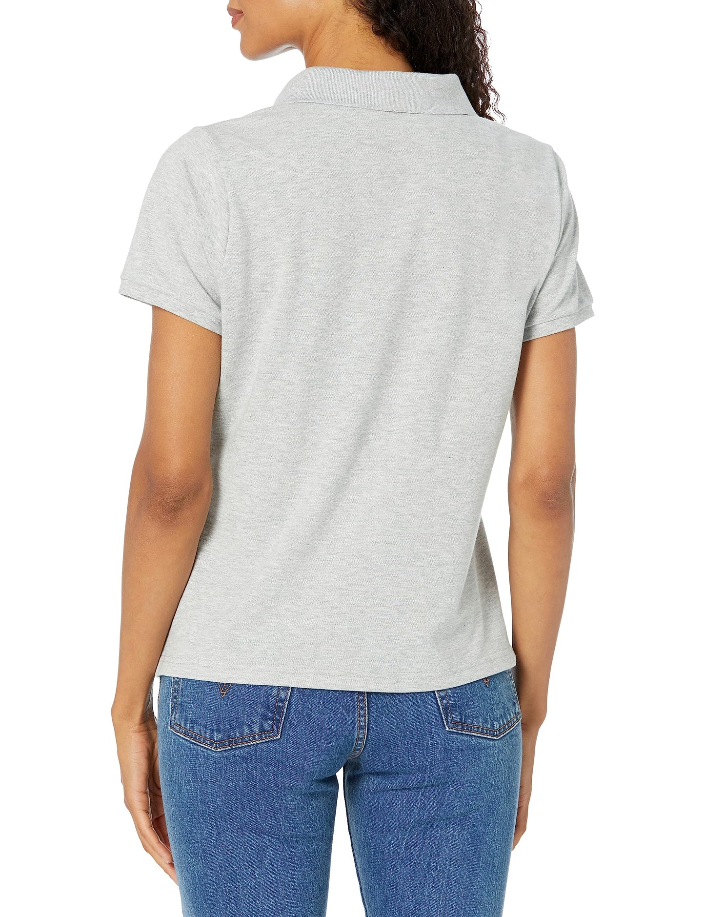 French Toast Women's Juniors' Short Sleeve Stretch Pique Polo Shirt