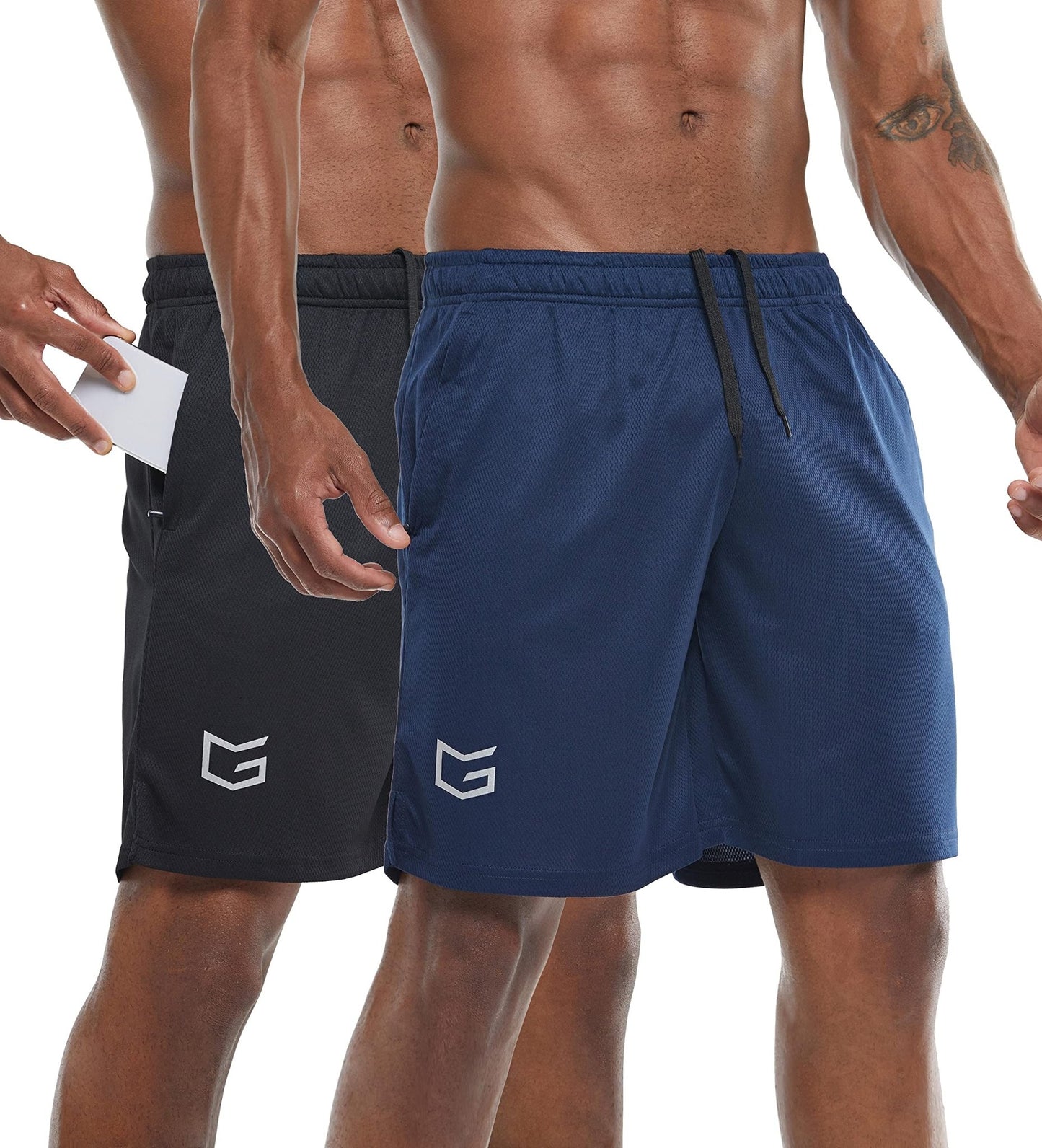 G Gradual Men's 7" Workout Running Shorts Quick Dry Lightweight Gym Shorts with Zip Pockets - Tennis Mindset