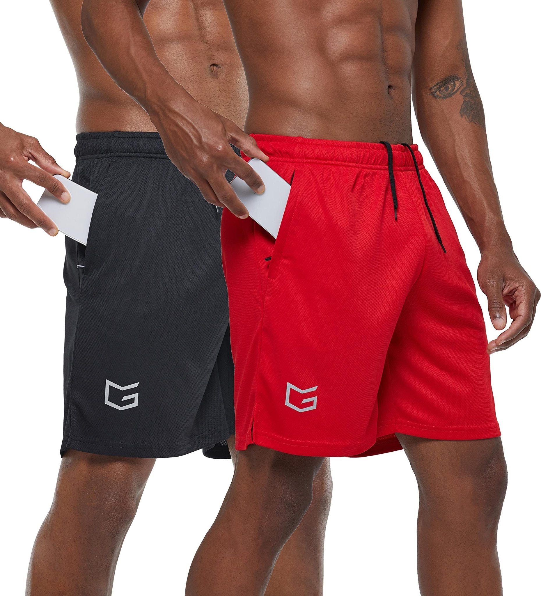 G Gradual Men's 7" Workout Running Shorts Quick Dry Lightweight Gym Shorts with Zip Pockets - Tennis Mindset