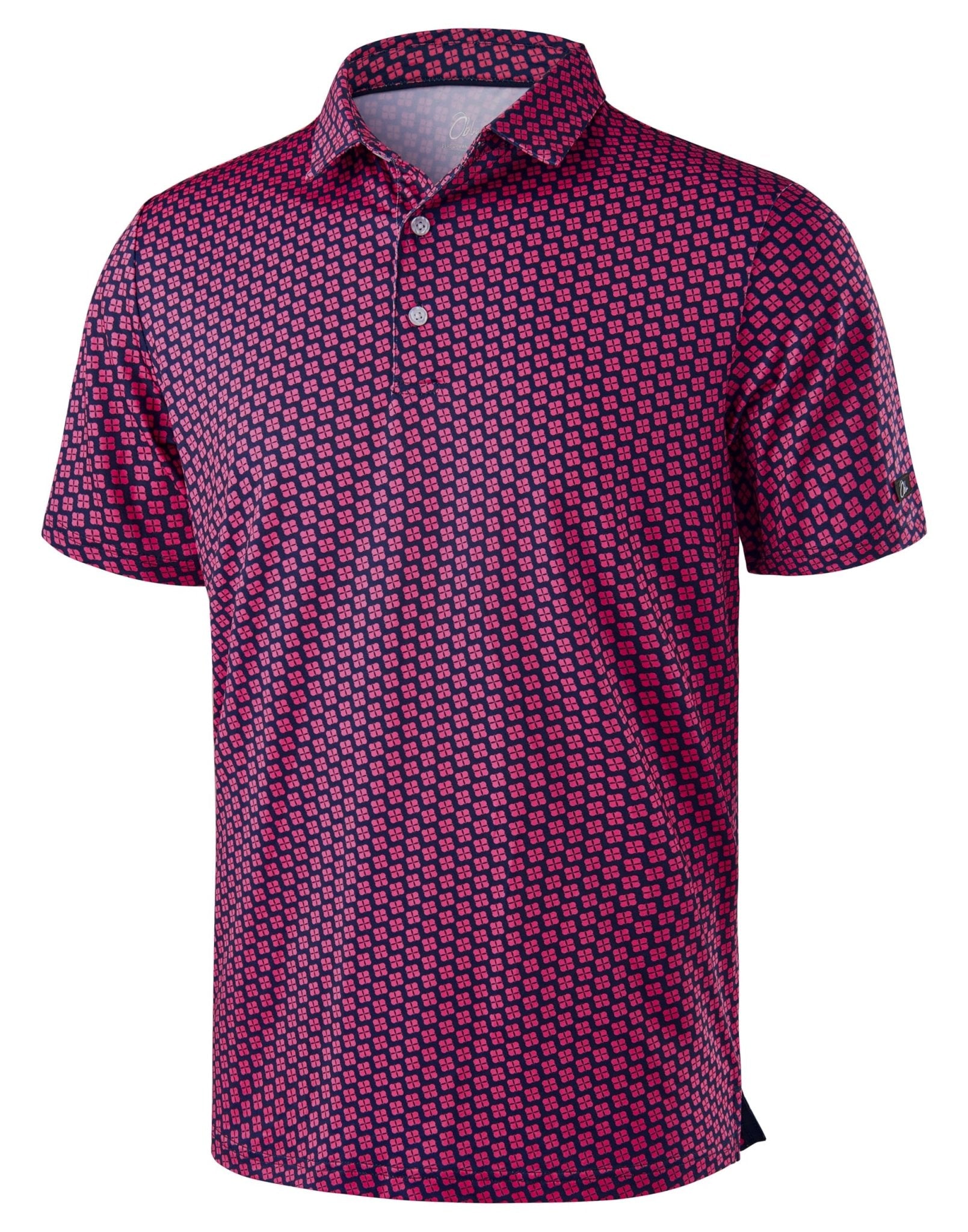 Obla Men's Golf Polo Shirts Print Short Sleeve Dry Fit Collared Shirt - Tennis Mindset