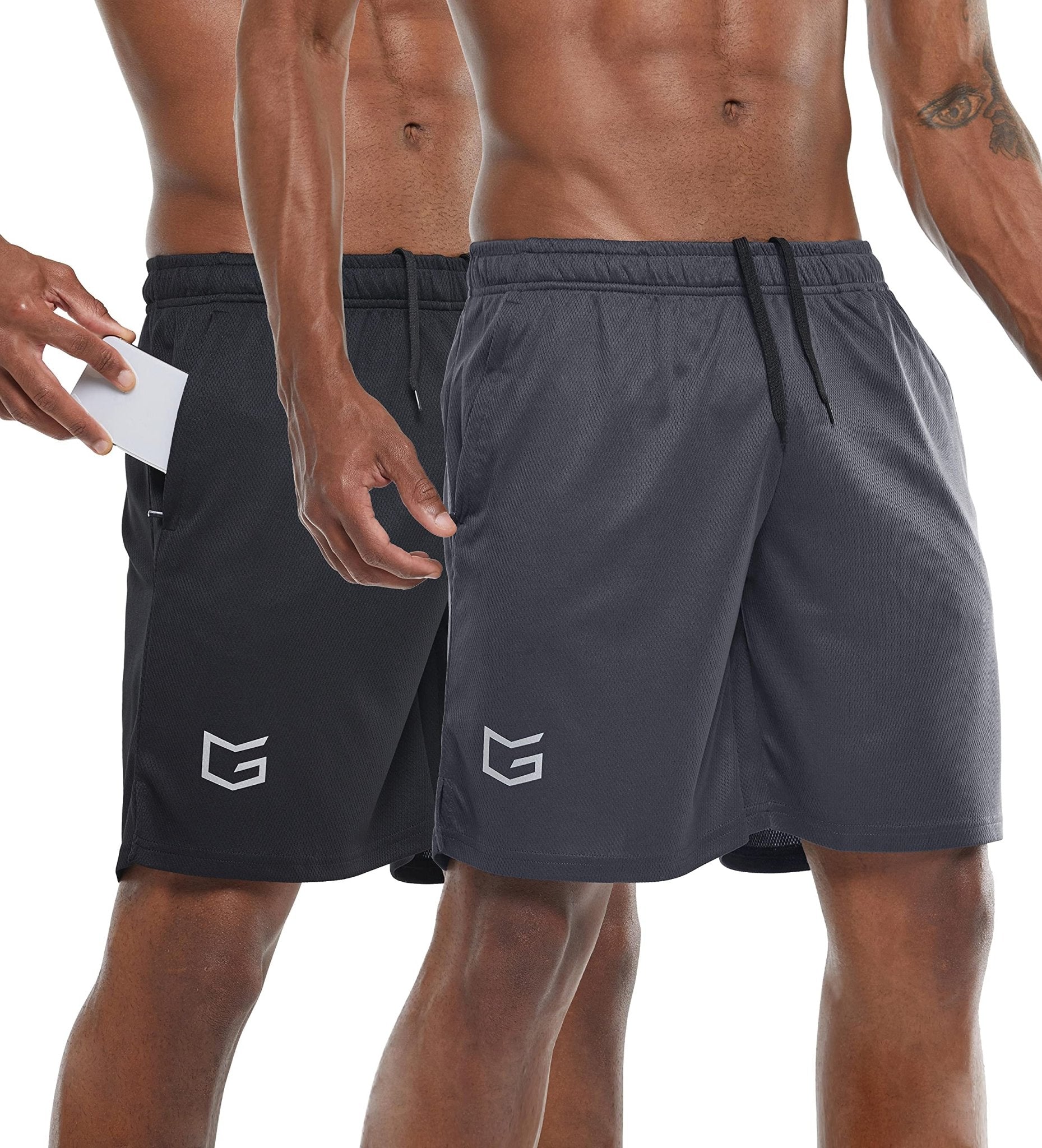 G Gradual Men's 7" Workout Running Shorts Quick Dry Lightweight Gym Shorts with Zip Pockets - Tennis Mindset