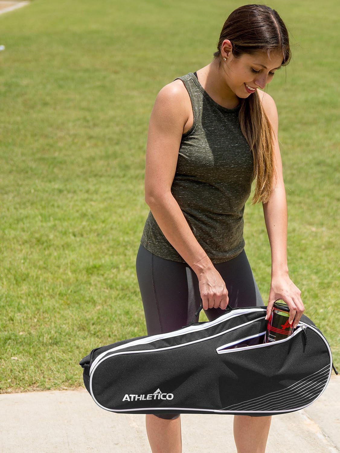 Athletico Tennis Bag and Racketball Bag - Tennis Bags for Women and Men to Hold Tennis Racket, Racquetball Racket, Pickleball Paddles and Other Equipment or Gear - Tennis Mindset
