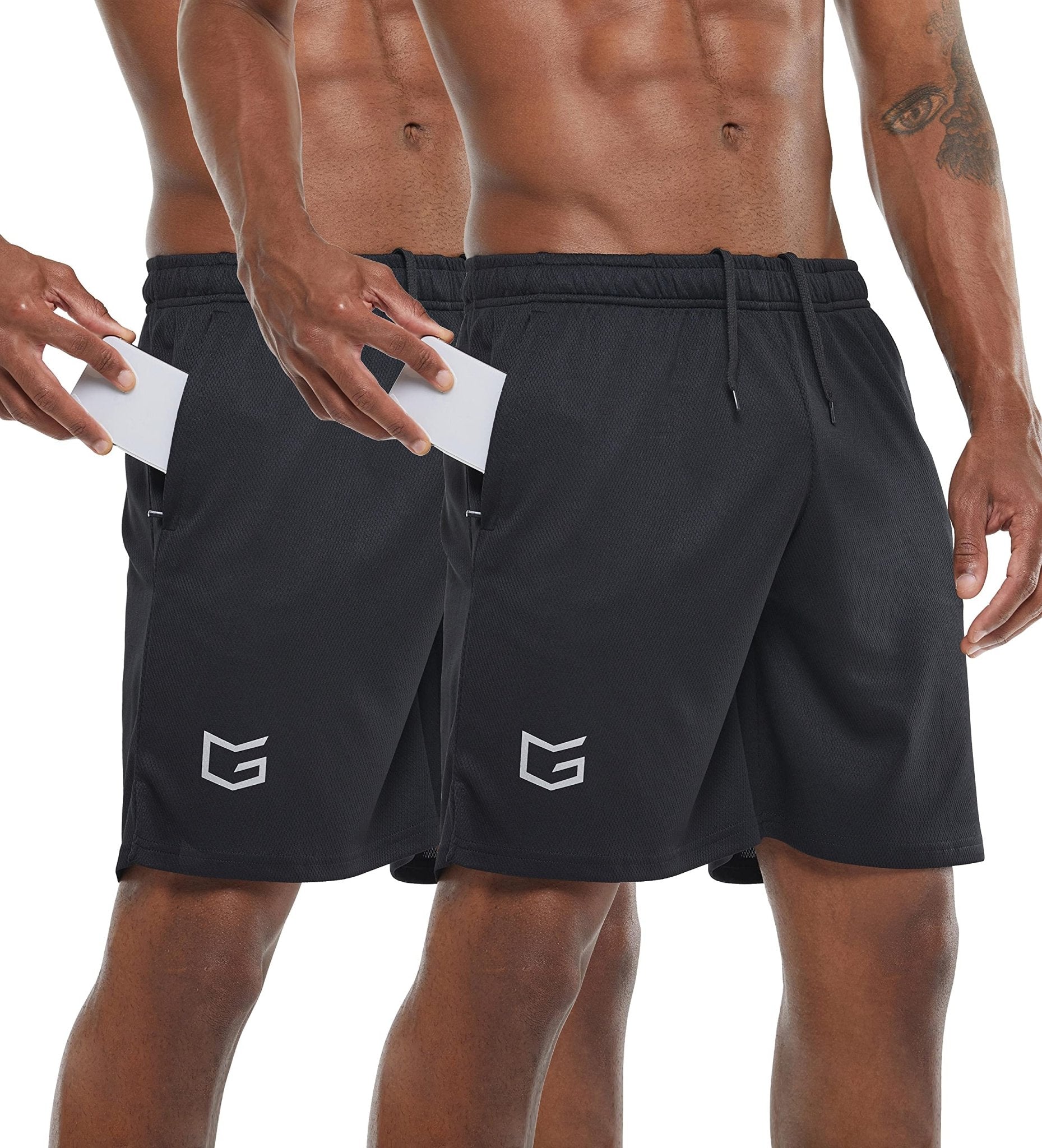 G Gradual Men's 7" Workout Running Shorts Quick Dry Lightweight Gym Shorts with Zip Pockets - Tennis Mindset