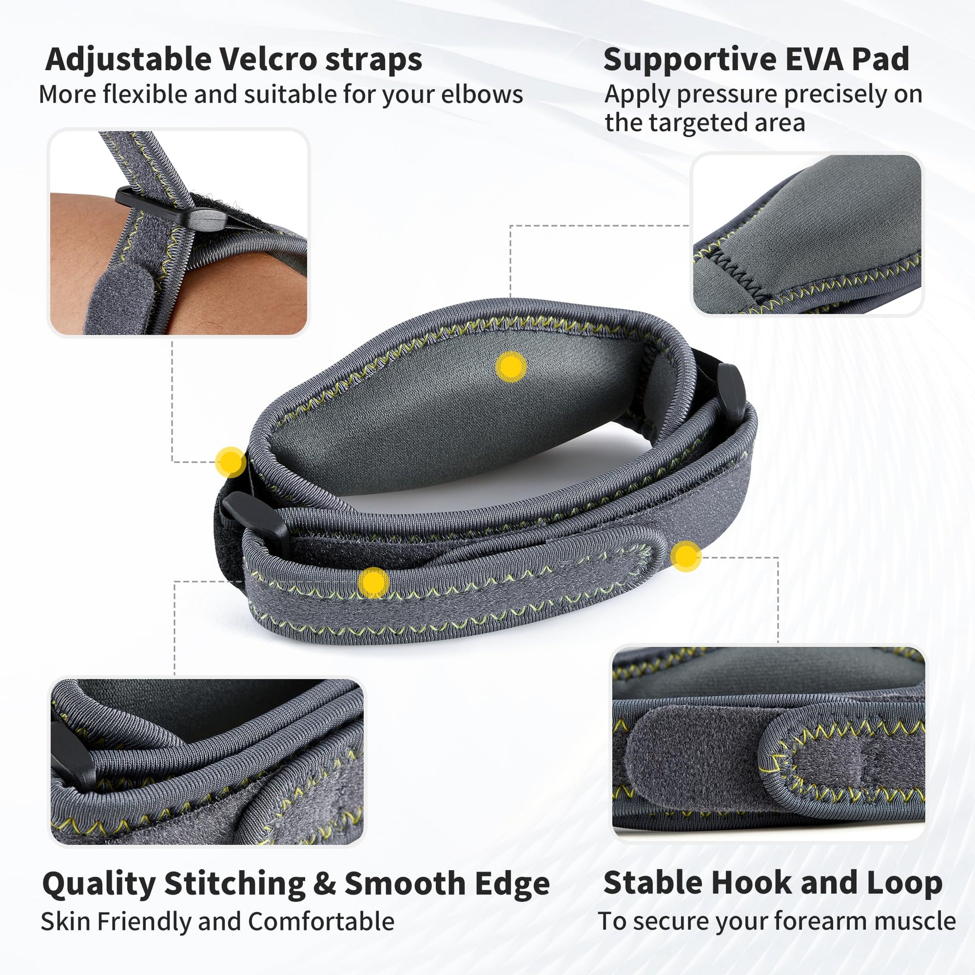 CAMBIVO 2 Pack Tennis Elbow Brace Strap for Tendonitis, Black - Tennis Mindset