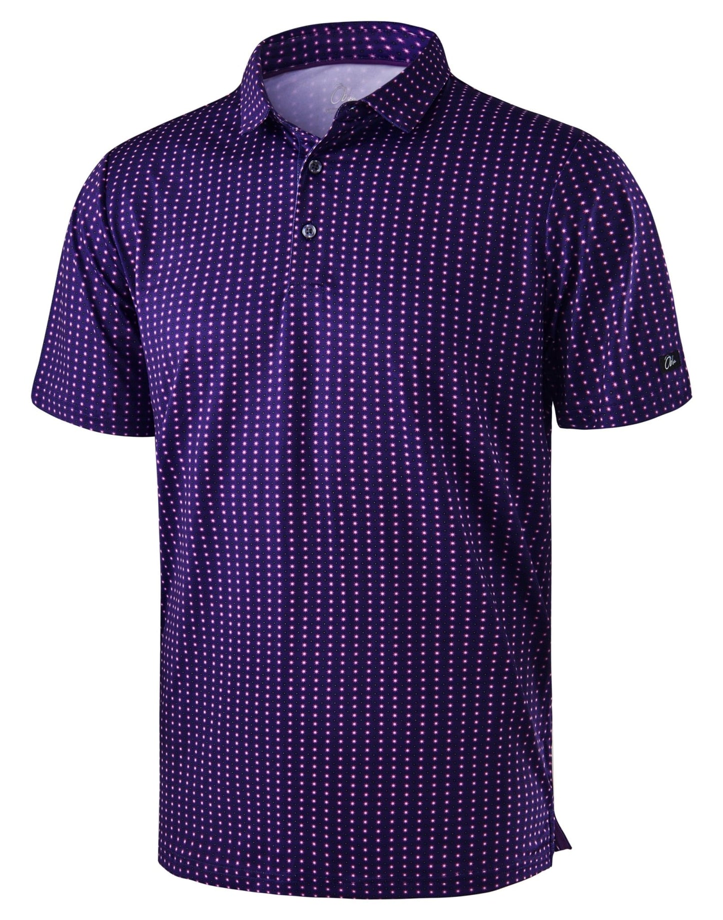 Obla Men's Golf Polo Shirts Print Short Sleeve Dry Fit Collared Shirt - Tennis Mindset