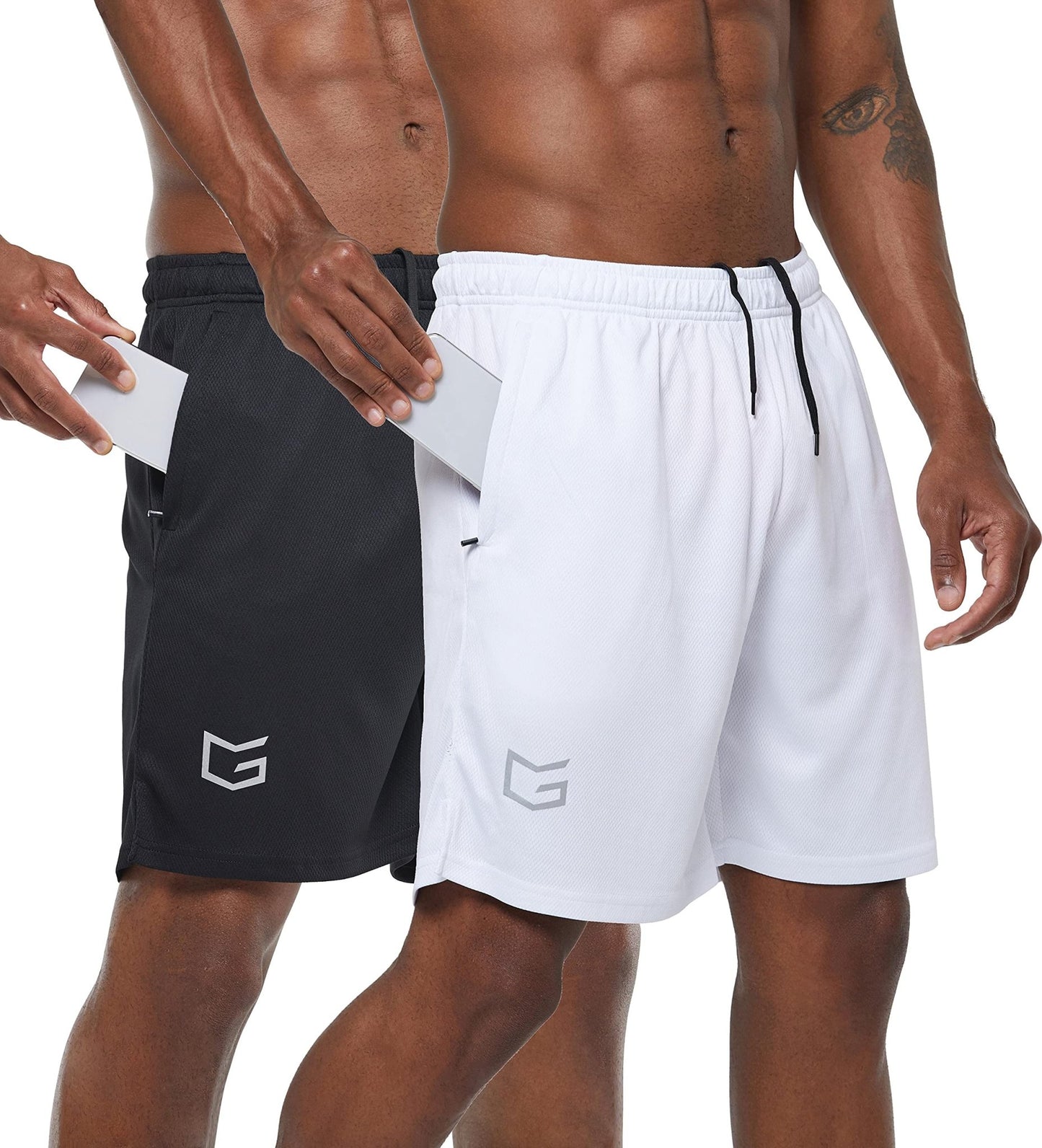 G Gradual Men's 7" Workout Running Shorts Quick Dry Lightweight Gym Shorts with Zip Pockets - Tennis Mindset