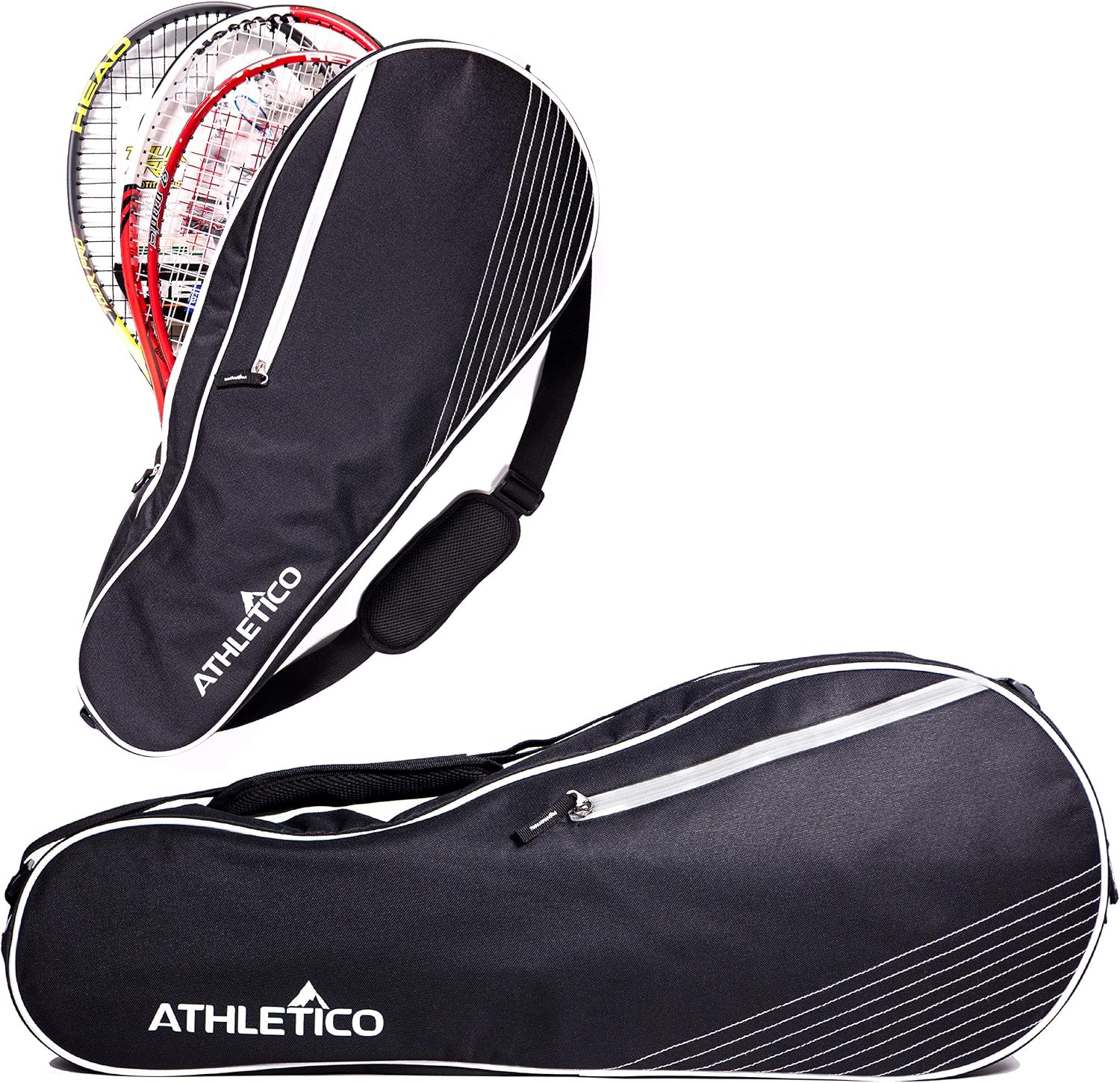 Athletico Tennis Bag and Racketball Bag - Tennis Bags for Women and Men to Hold Tennis Racket, Racquetball Racket, Pickleball Paddles and Other Equipment or Gear - Tennis Mindset