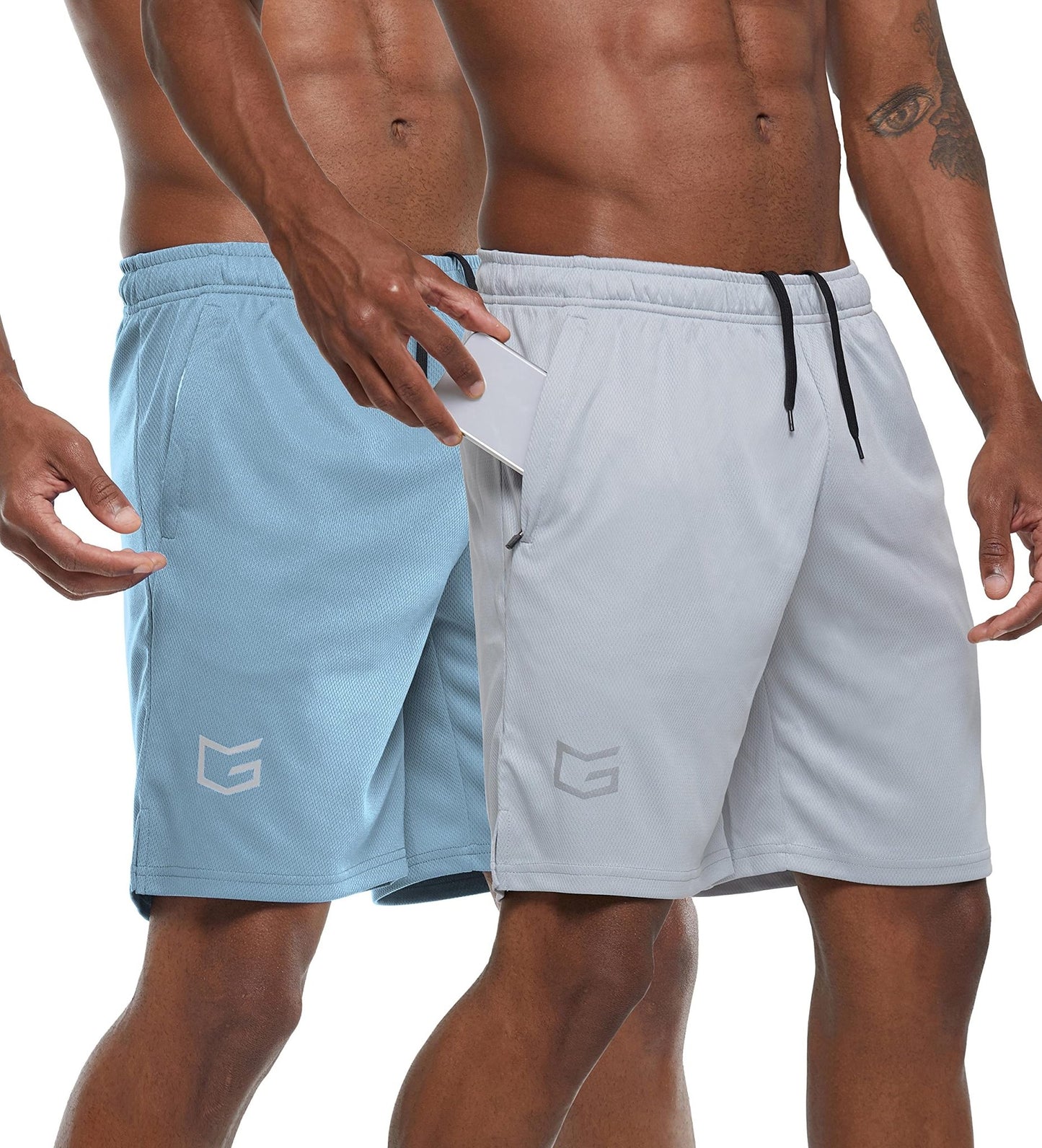 G Gradual Men's 7" Workout Running Shorts Quick Dry Lightweight Gym Shorts with Zip Pockets - Tennis Mindset