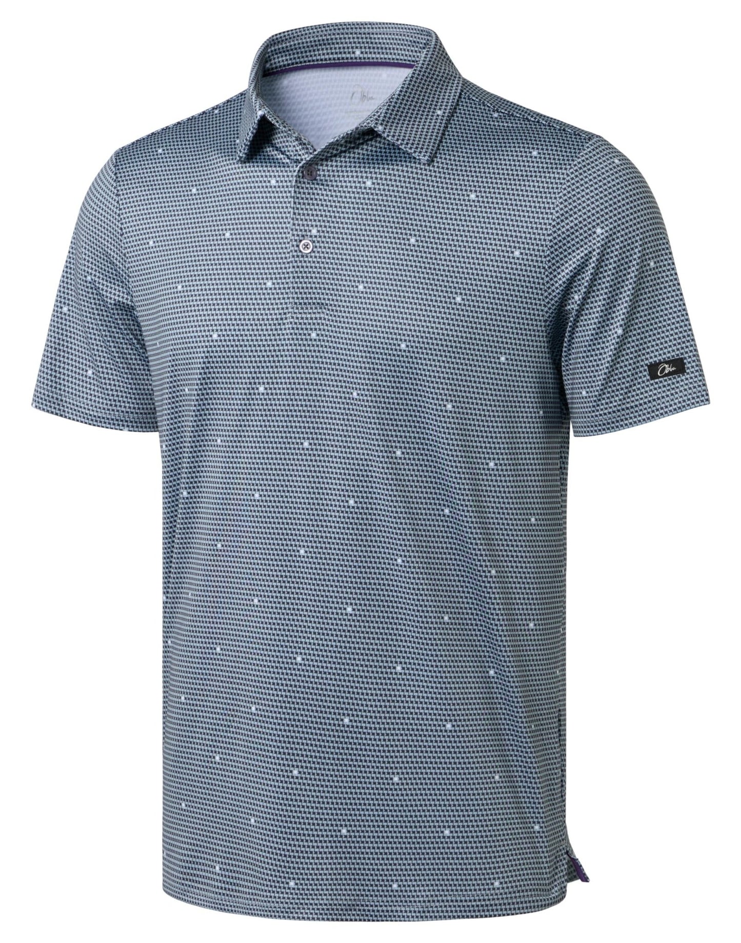 Obla Men's Golf Polo Shirts Print Short Sleeve Dry Fit Collared Shirt - Tennis Mindset
