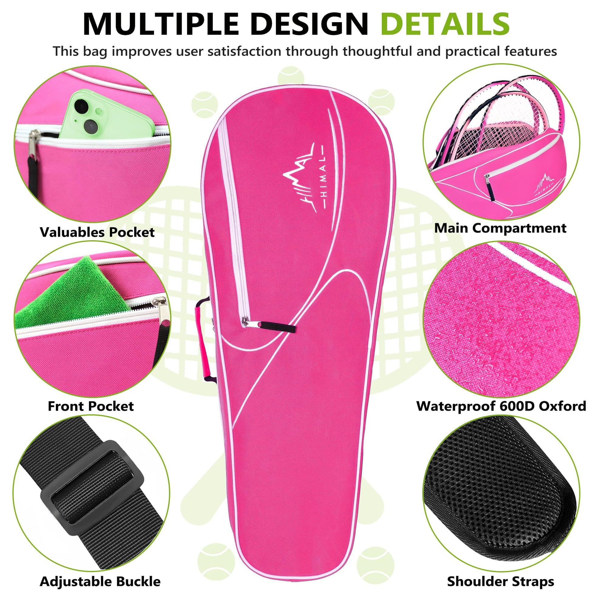 Himal Outdoors 3 Racquet Tennis Bag Tennis Racket Bag for Men Women - Tennis Mindset