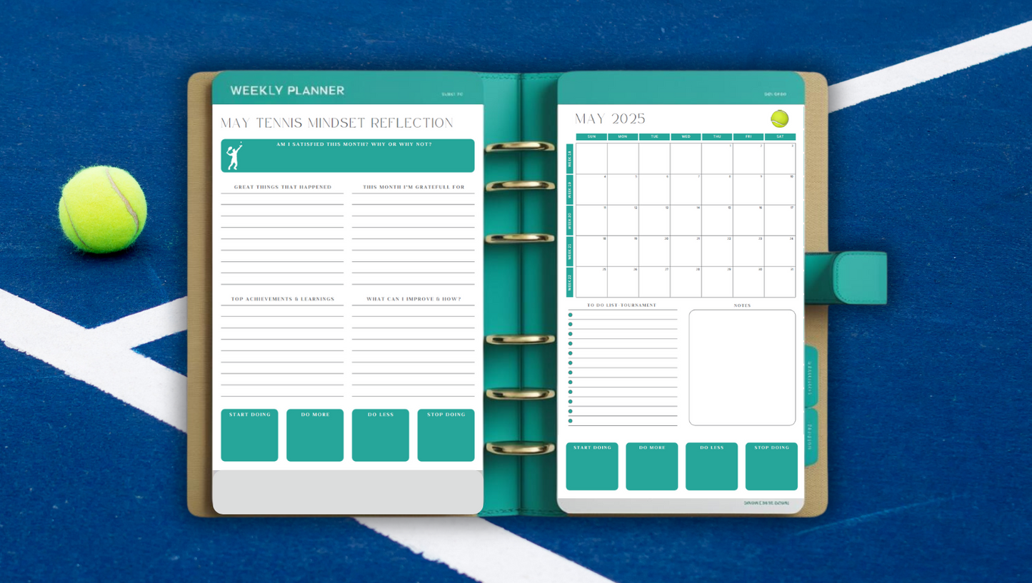 The Definitive Digital Tennis Mindset Planner – The Secret to Winning More Matches