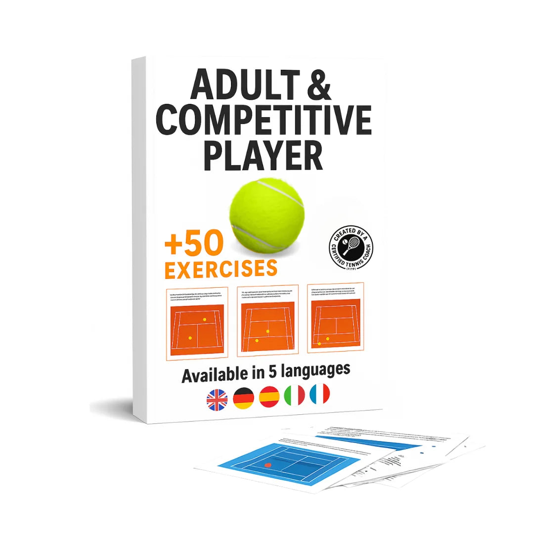 Adult & Competitive Tennis Player + Exercises Book – Advanced Drills & Training - Tennis Mindset